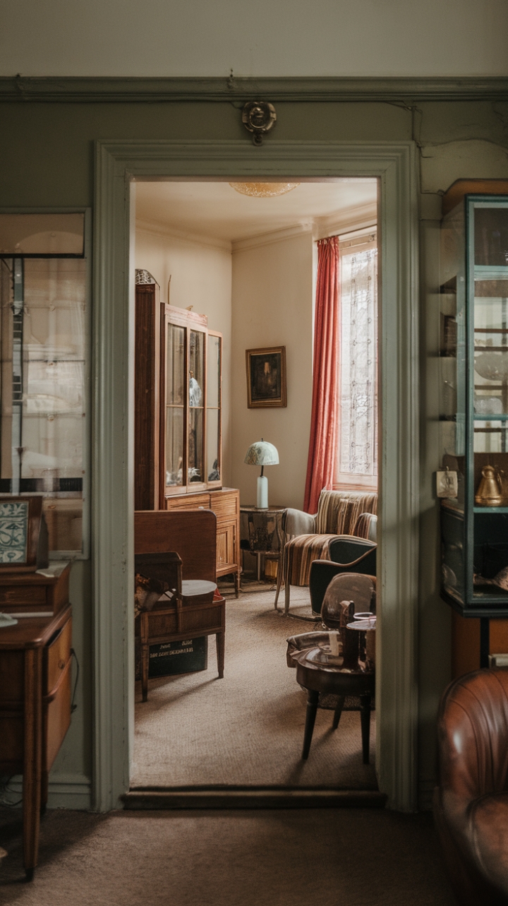 Step into a charming vintage apartment where retro elegance meets nostalgic warmth. Antique furnishings and classic decor elements create an inviting atmosphere filled with timeless character. The carefully curated vintage pieces evoke a sense of history, transforming the space into a cozy retreat that celebrates the beauty of bygone eras. Soft lighting and nostalgic accents enhance the old-fashioned charm, making this home a perfect sanctuary for lovers of retro style and antique allure.