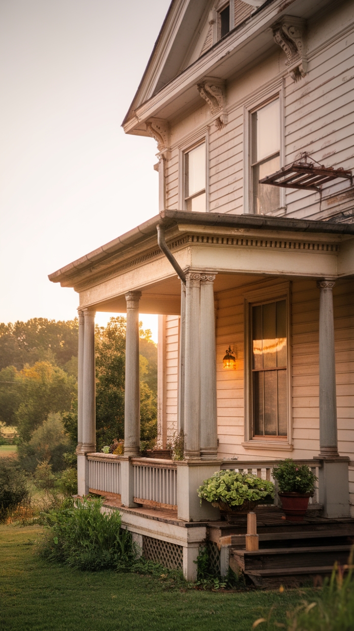 Imagine lazy afternoons spent on this sun-drenched porch, the scent of blooming flowers mingling with the warmth of the aged wood. This classic white home, nestled amongst verdant foliage, is a testament to enduring beauty and refined living; a sanctuary where history and tranquility intertwine.