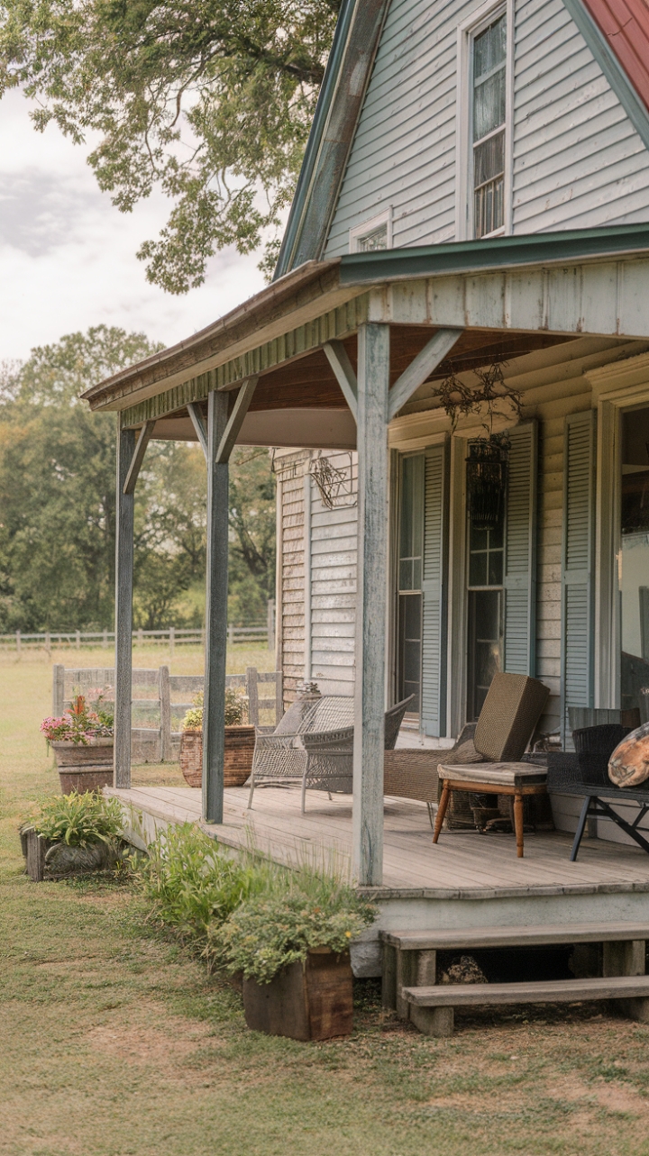 Escape to the countryside with this idyllic farmhouse, a captivating blend of rustic textures and vintage treasures. Distressed wood, antique accents, and a welcoming porch create an atmosphere of serene tranquility. Surrounded by a vibrant landscape, this home is a testament to enduring style and the beauty of simpler times. Discover a sanctuary where comfort and character intertwine.