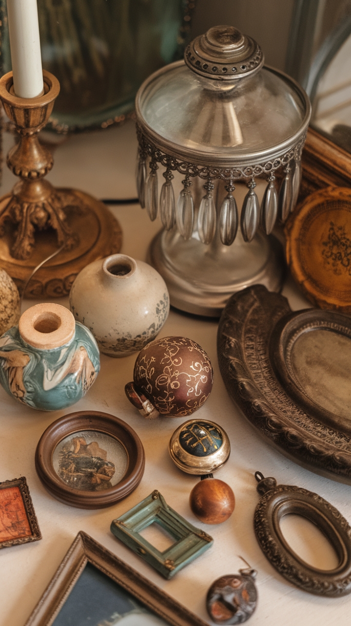 Unearth the elegance of yesteryear with this breathtaking display of antique and vintage décor. Imagine the tales held within each heirloom decoration, each retro embellishment a testament to enduring style. Transform your home into a captivating museum of memories with this exquisite collection.